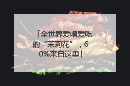 全世界爱唱爱吃的“茉莉花”，60%来自这里